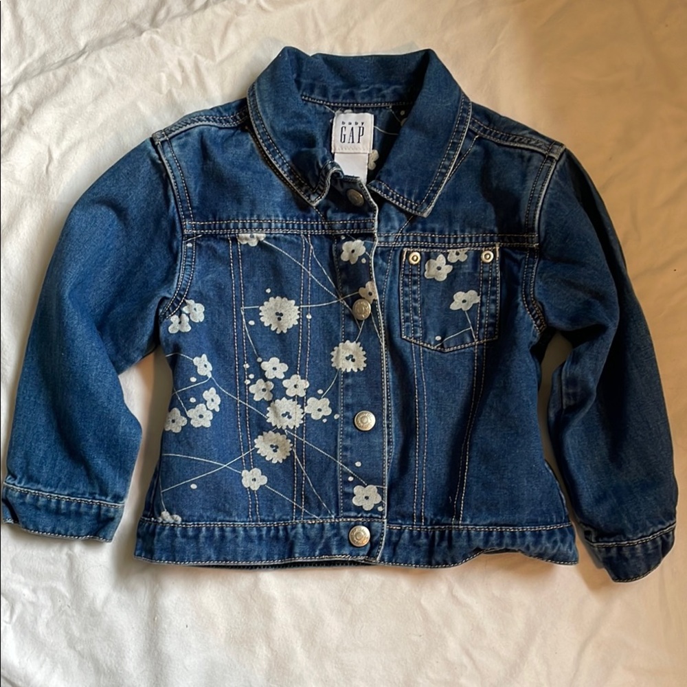 GAP Denim Jacket with Floral Design